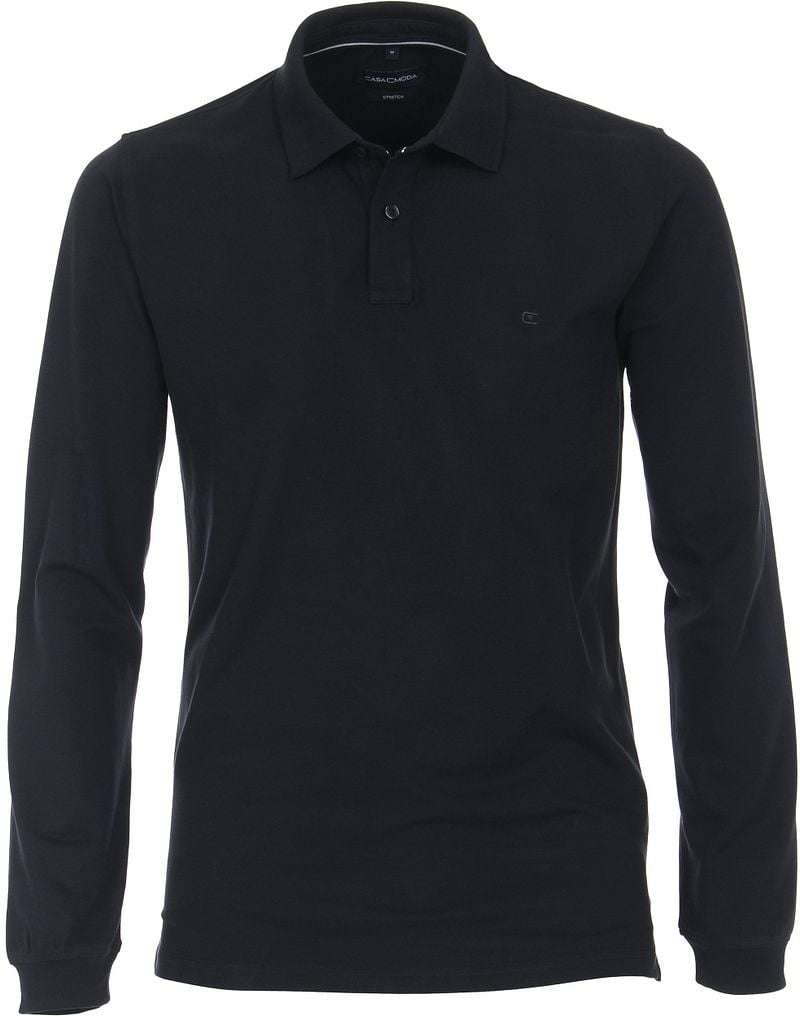 Casa Moda Longsleeve Poloshirt Navy Blau - Größe 3XL günstig online kaufen