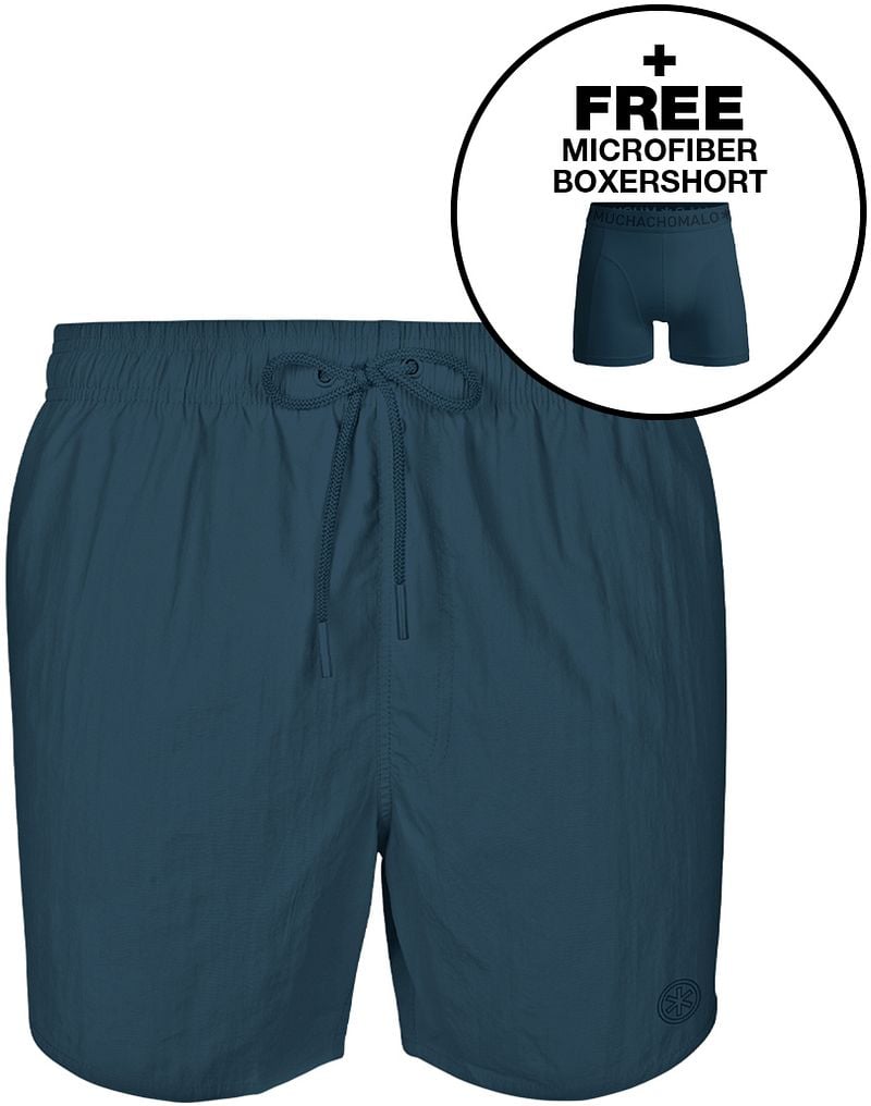 Muchachomalo Solid Badeshorts Blau - Größe M günstig online kaufen