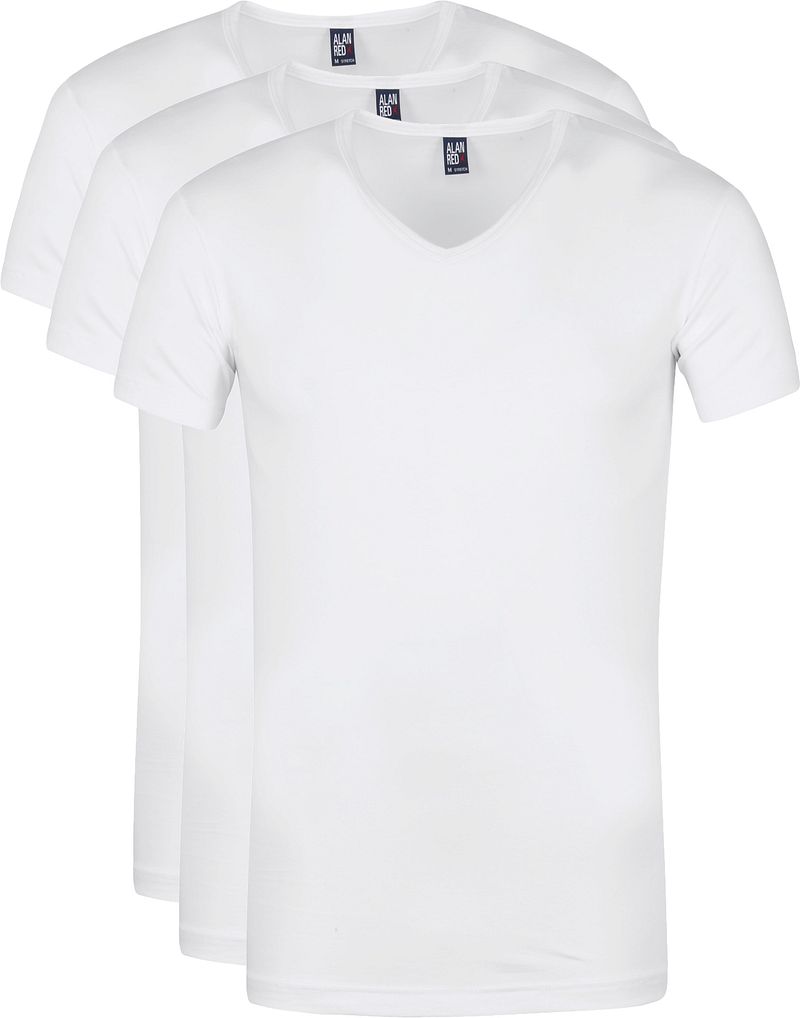 Alan Red T-Shirt Oklahoma Stretch (Lot de 3) Blanc taille S