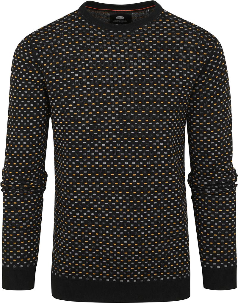 Petrol Sweater Patterned Noir Multicoloré taille M