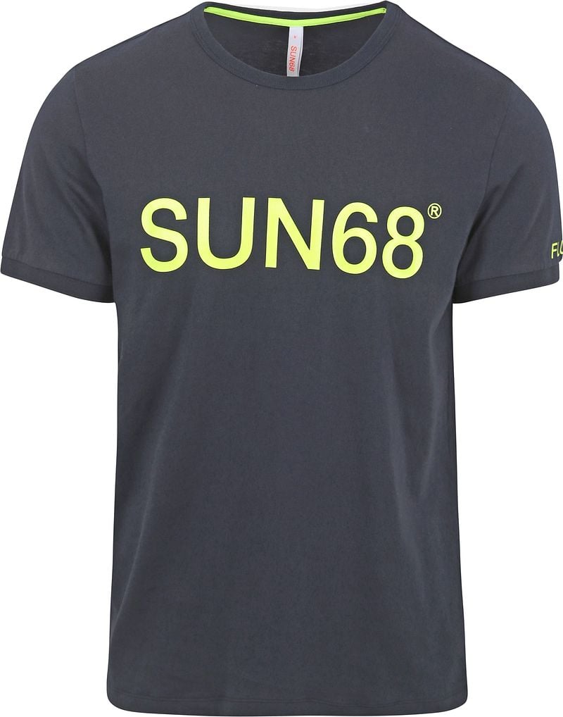 Sun68 T-Shirt Druck Logo Navy - Größe XXL günstig online kaufen