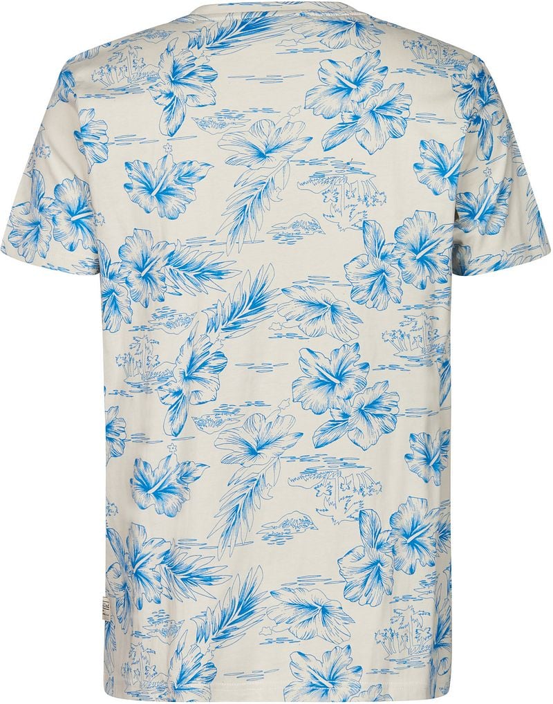 Petrol T-Shirt Crestview Print Blauw