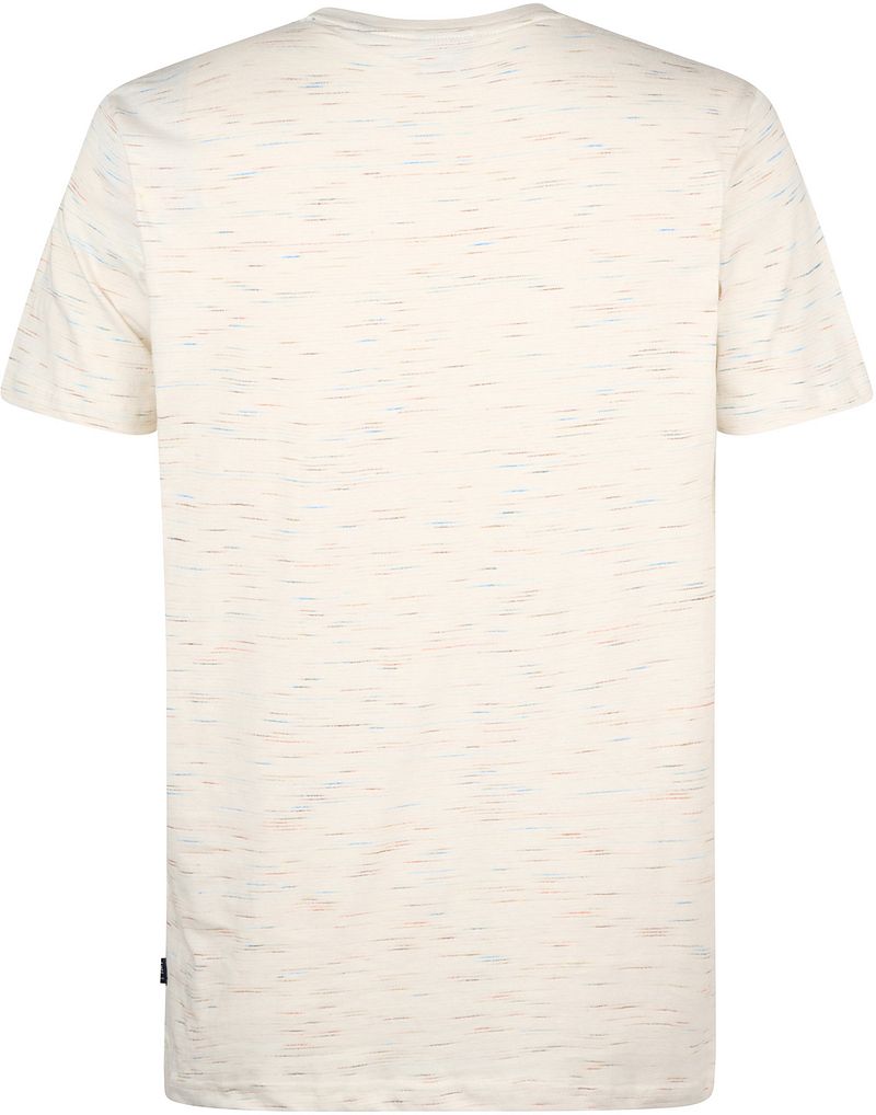 Petrol T-Shirt Sandstone Melange Ecru