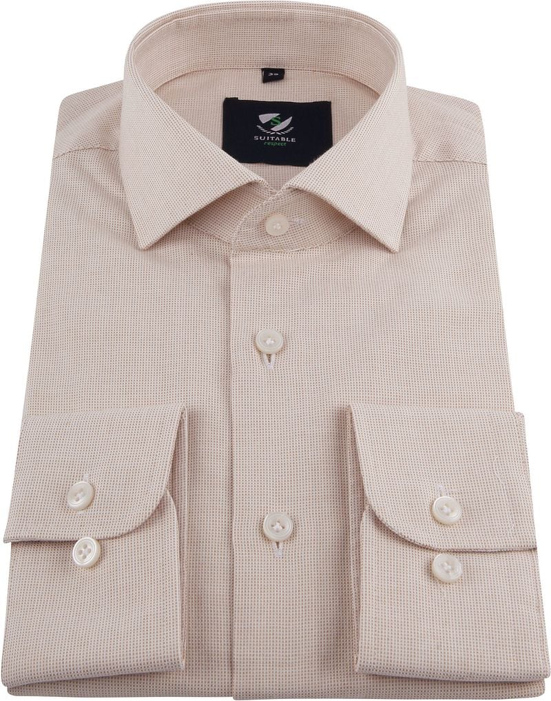 Suitable Respect Hemd Beige - Größe 42 günstig online kaufen