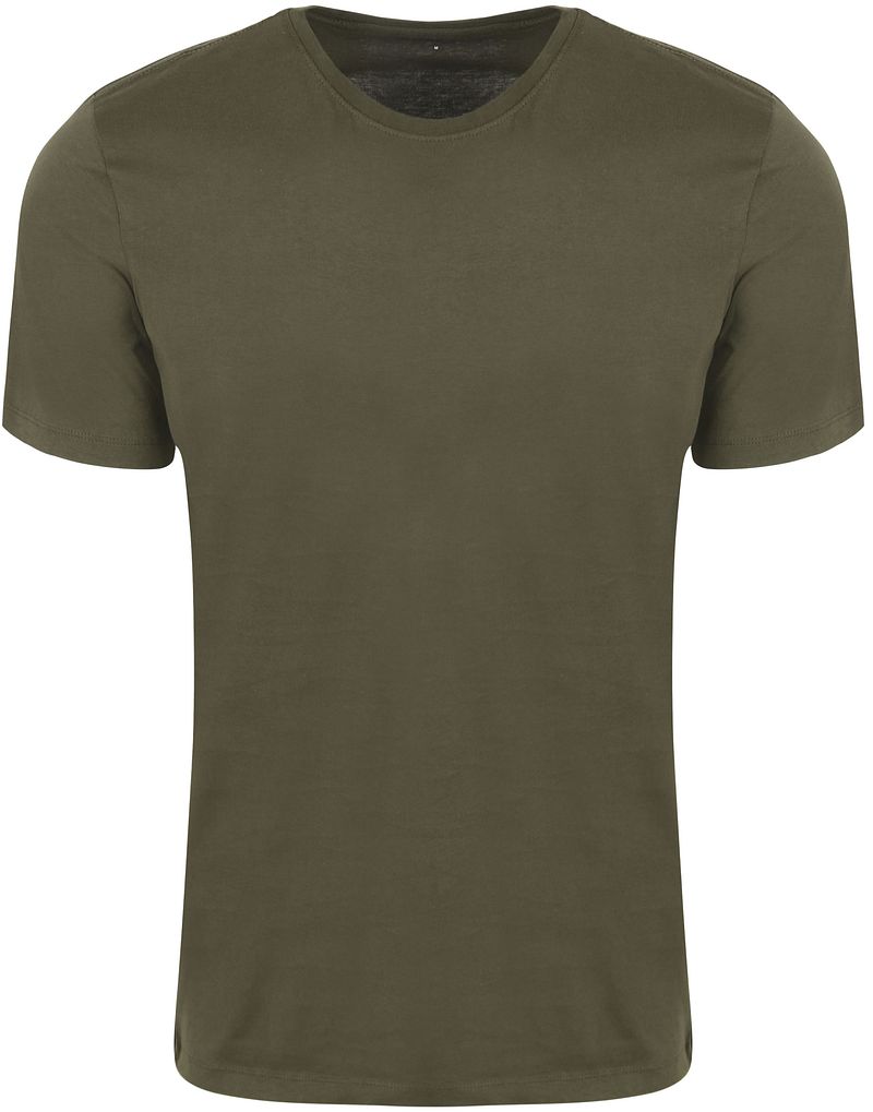 KnowledgeCotton Apparel T-Shirt Olivgrün - Größe XXL günstig online kaufen