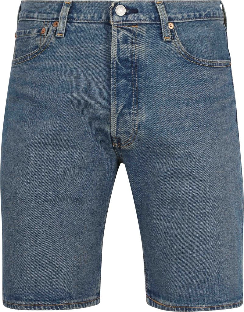 Levi's Regular fit korte jeans met rafels model '501 90S'