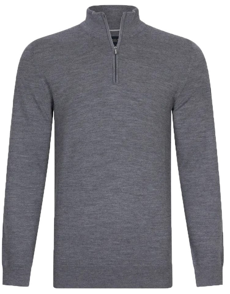 Cavallaro Merino Half-Zip Grau - Größe M günstig online kaufen