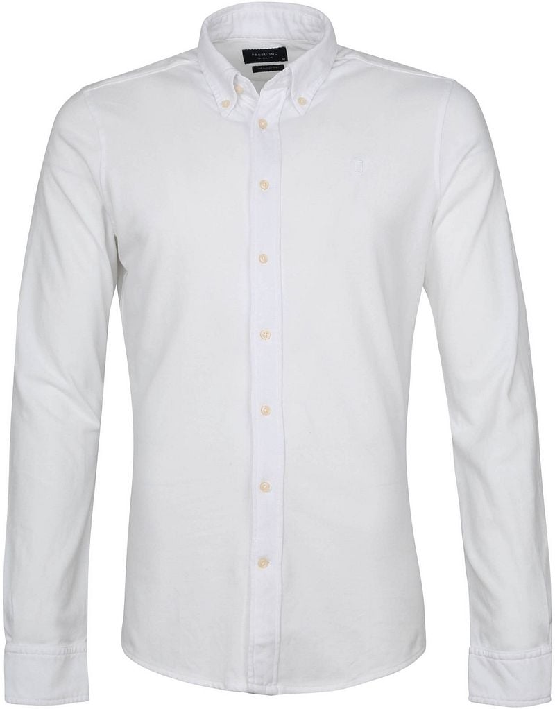 Profuomo Chemise Garment Dyed Col Américain  Blanc taille XXL