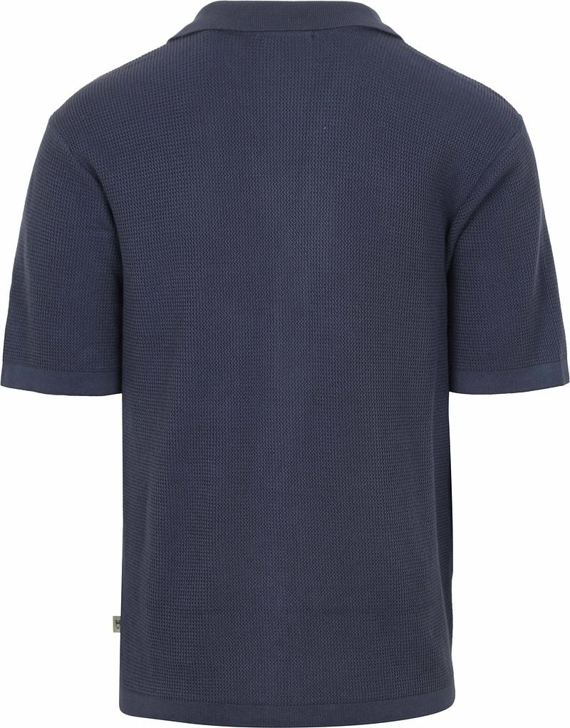 KnowledgeCotton Apparel Knitted Top Donkerblauw