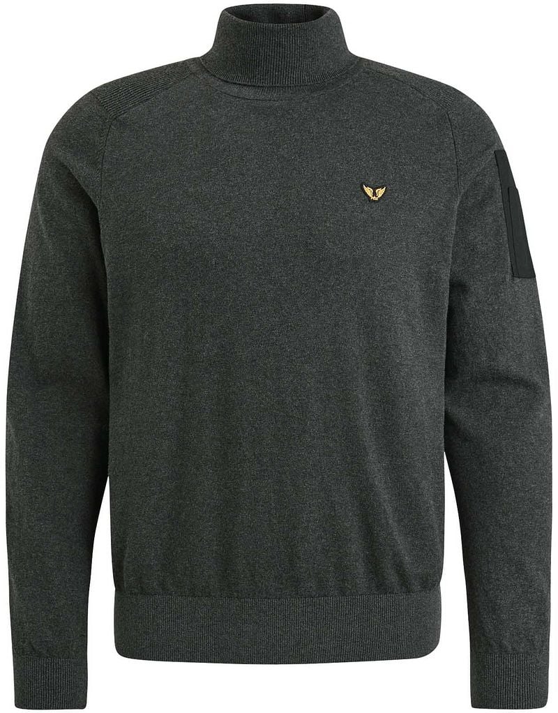 PME LEGEND Heren Truien & Vesten Turtleneck Cotton Knit Antraciet