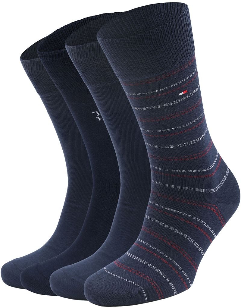 Tommy Hilfiger Giftbox 4-Pack Navy - Größe 43-46 günstig online kaufen