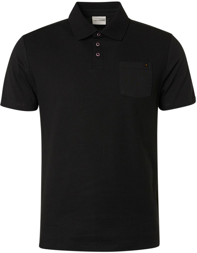 No-Excess Polo Jacquard Mix Noir taille M