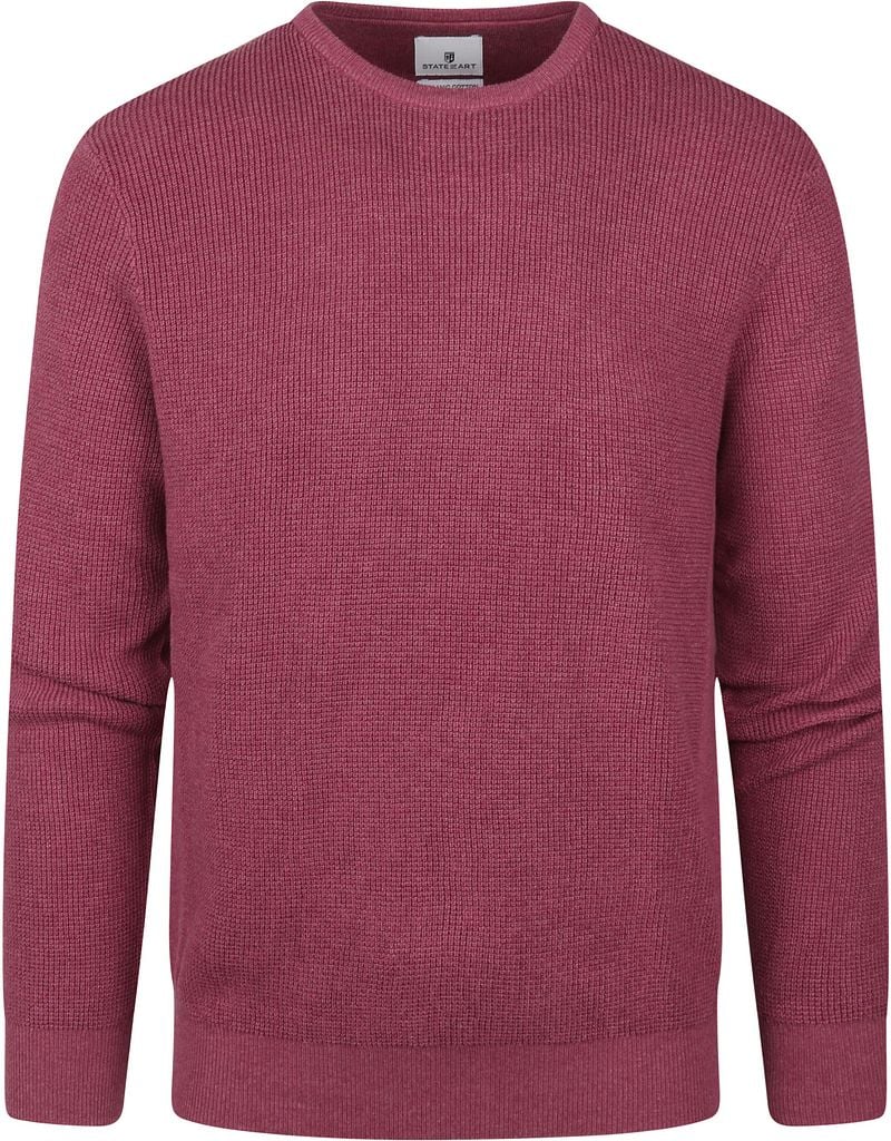 State Of Art Pullover Struktur Rot - Größe XXL günstig online kaufen