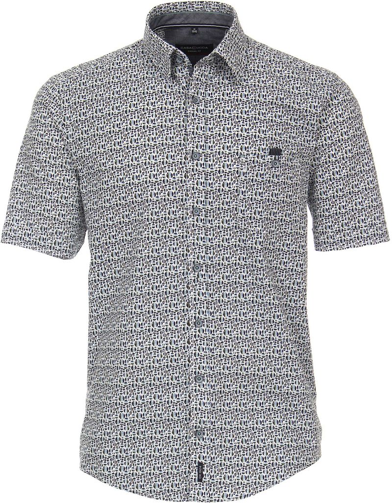 Casa Moda Chemise MC Cercles Multicoloré Vert taille XL