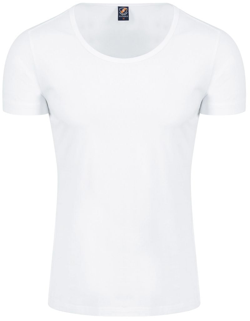 Suitable Otaru T-Shirt Brede Ronde Hals Wit 6-Pack