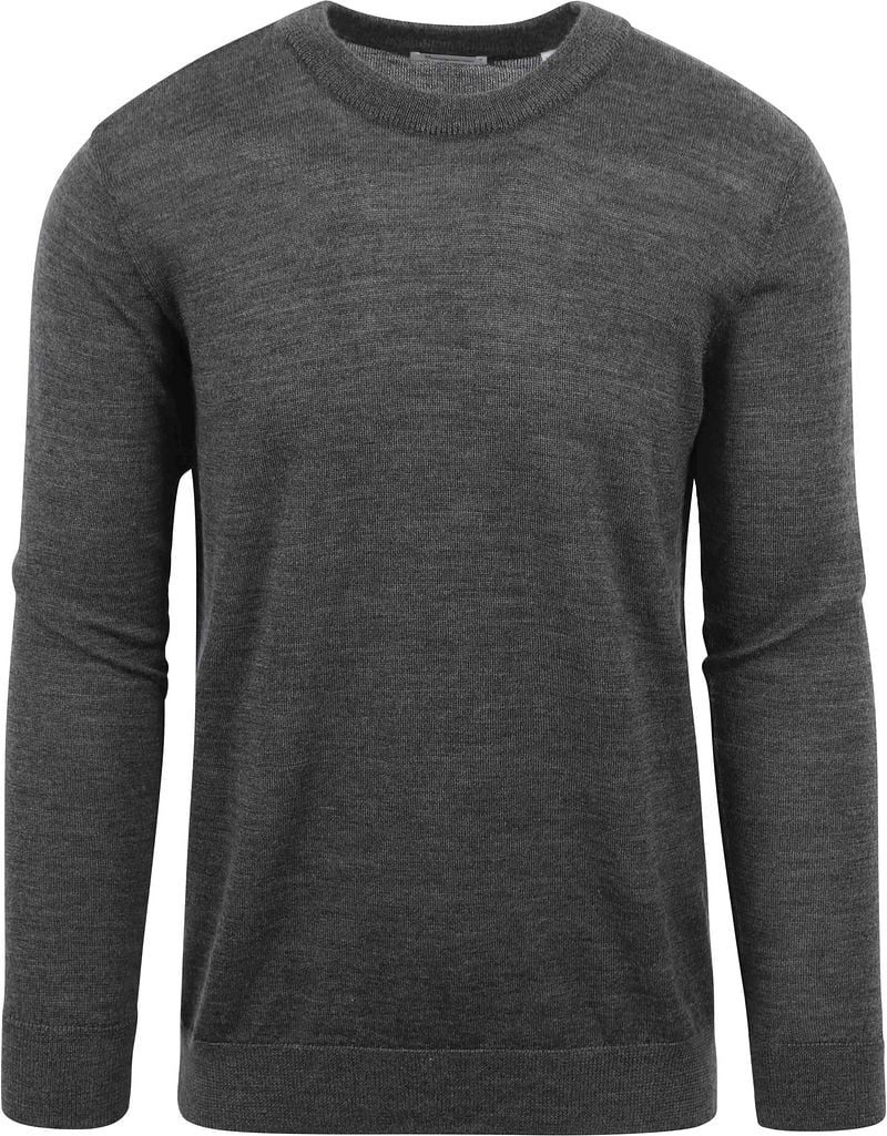 KnowledgeCotton Apparel Trui met ronde hals KARL regular in cleane look