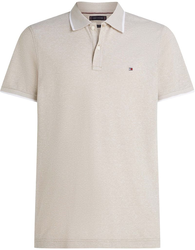 Tommy Hilfiger Regular fit poloshirt van een mix van katoen en linnen