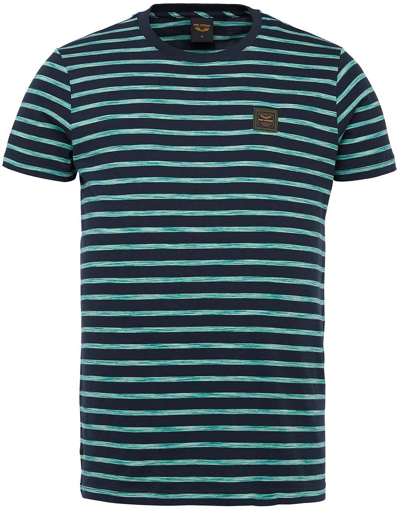 PME Legend T-Shirt Foncé Rayé Bleu foncé Bleu taille L