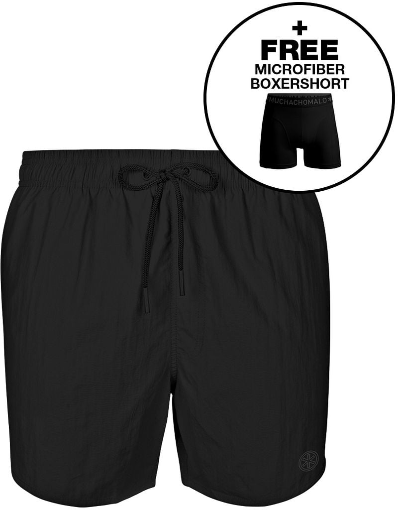 Muchachomalo Solid Badeshorts Schwarz - Größe XXL günstig online kaufen
