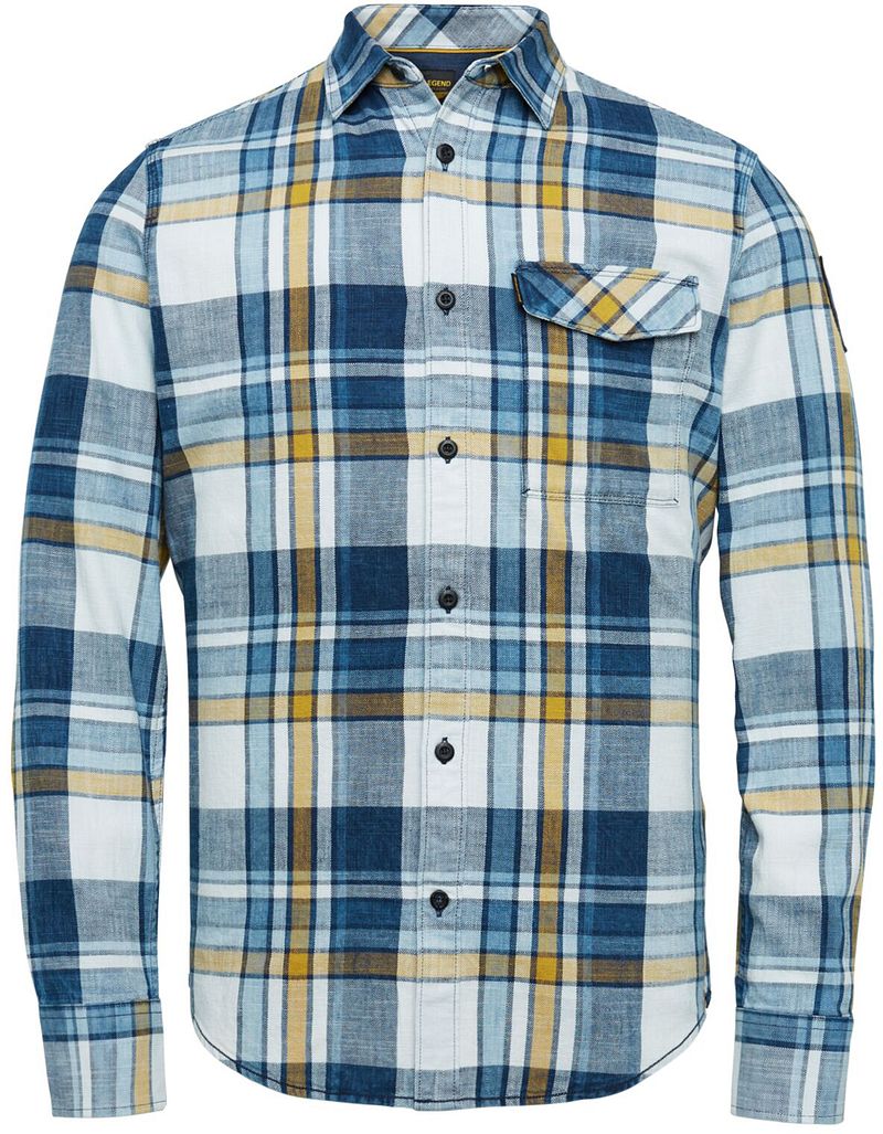 PME Legend Chemise A Carreaux Jaune Multicoloré Bleu taille M
