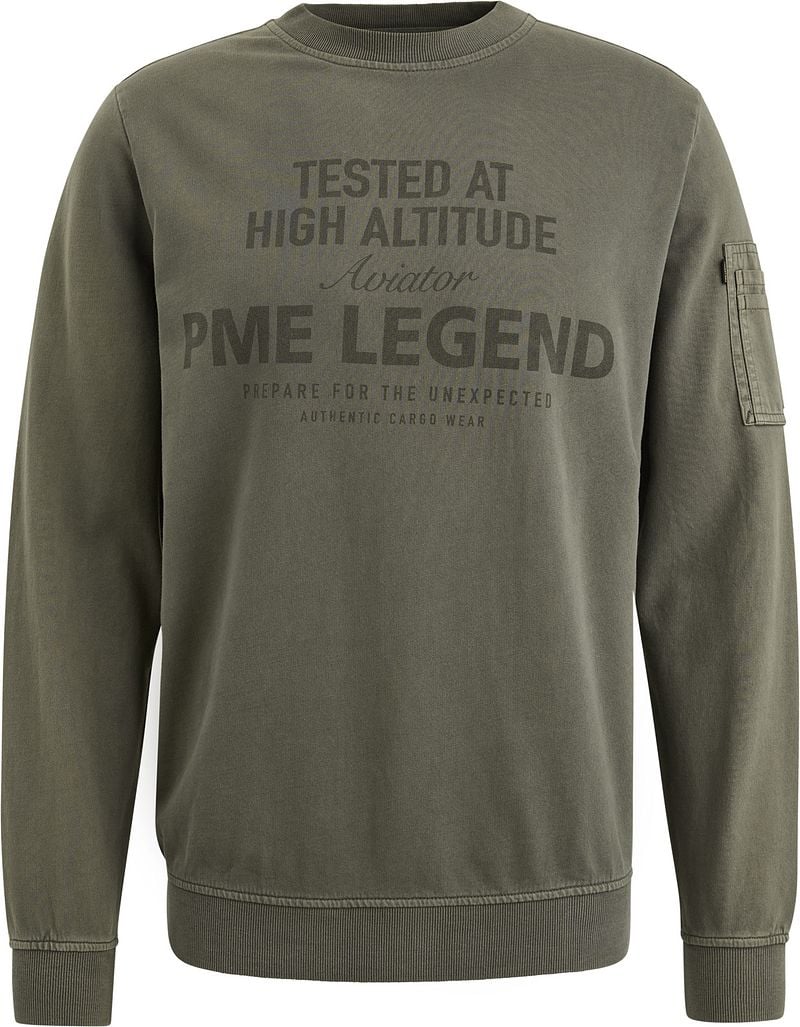 PME Legend Sweater Logo Beluga Grün - Größe M günstig online kaufen