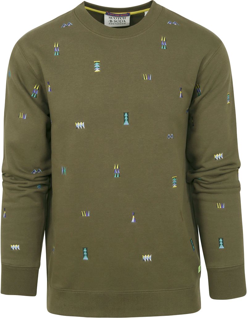 Pull Scotch and Soda Impression Foncé Vert Vert foncé taille S