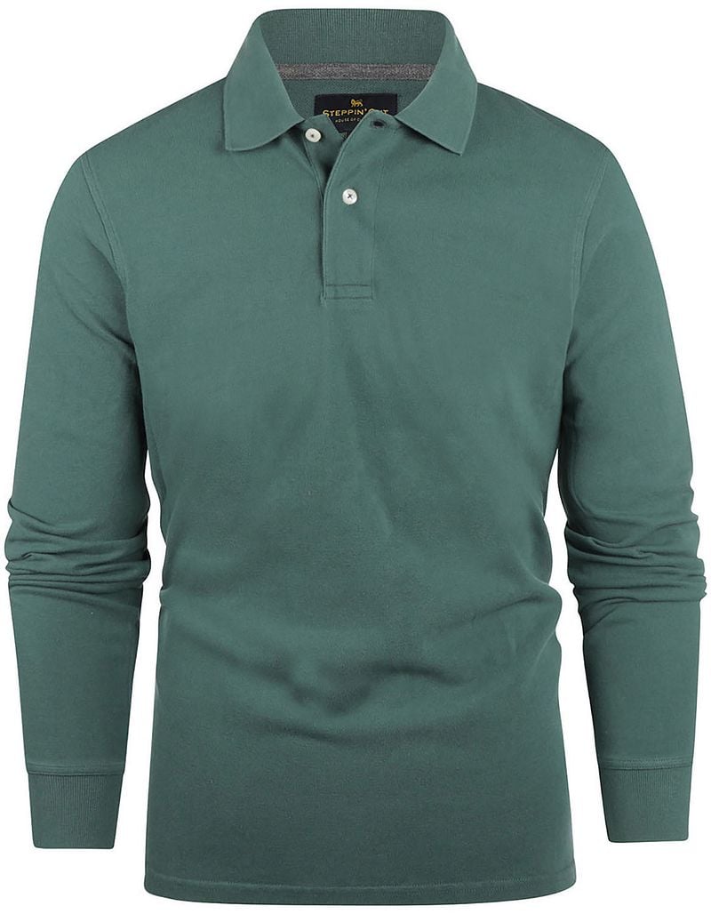 Steppin' Out Longsleeve Polo Piqué Classic Dunkelgrün - Größe XXL günstig online kaufen