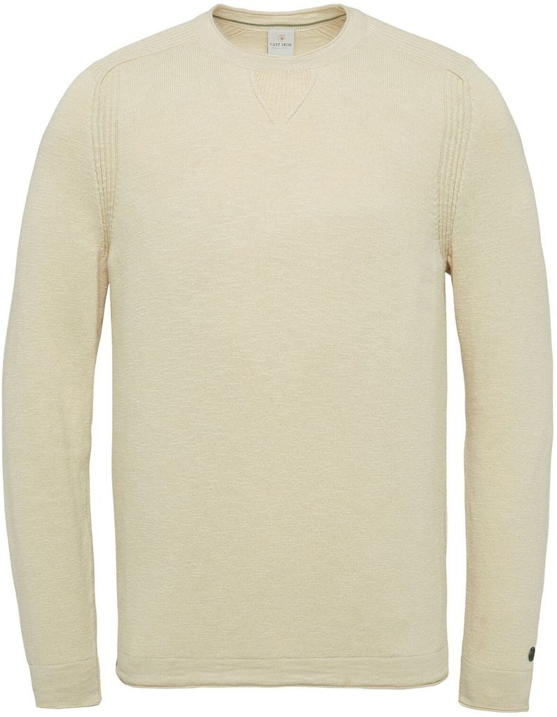 Cast Iron Leinen Pullover Beige - Größe XXL günstig online kaufen