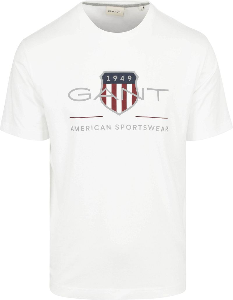 Gant T-shirt Logo Wit