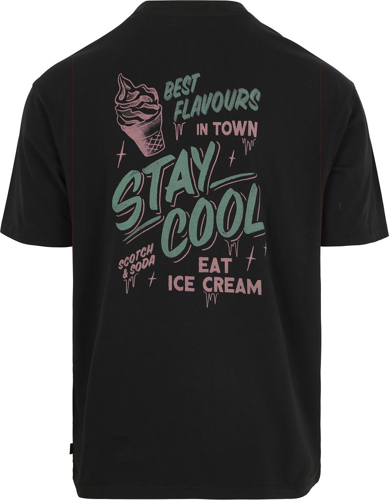 Scotch and Soda Scotch & Soda T-Shirt Artwork Zwart