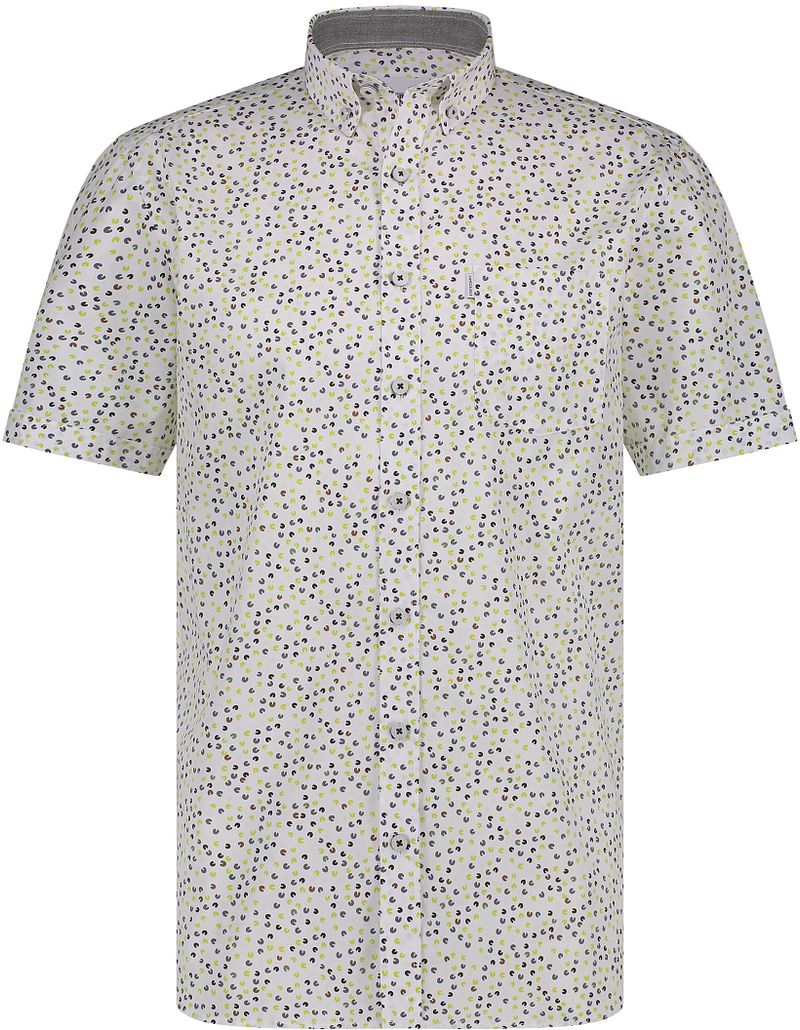 State Of Art Overhemd Lange Mouw Short Sleeve Overhemd Print Groen