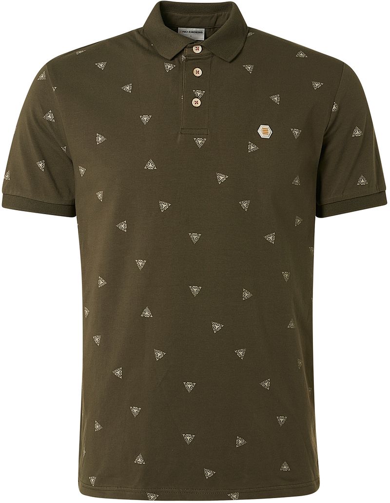 No-Excess Polo Impression Foncé Vert Vert foncé taille M