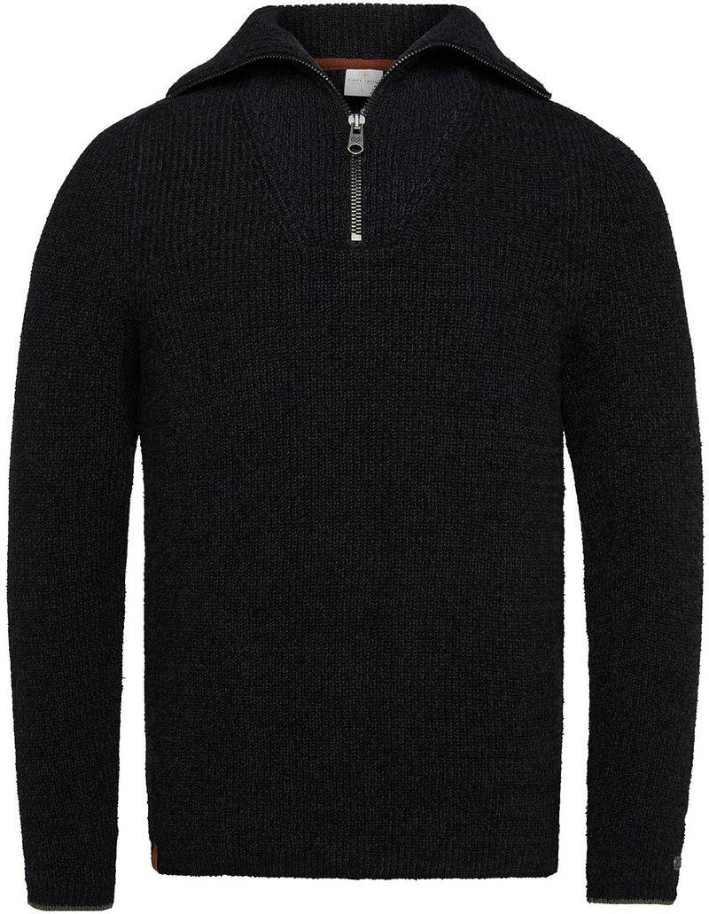 Cast Iron Pull Demi-Zip Noir taille S