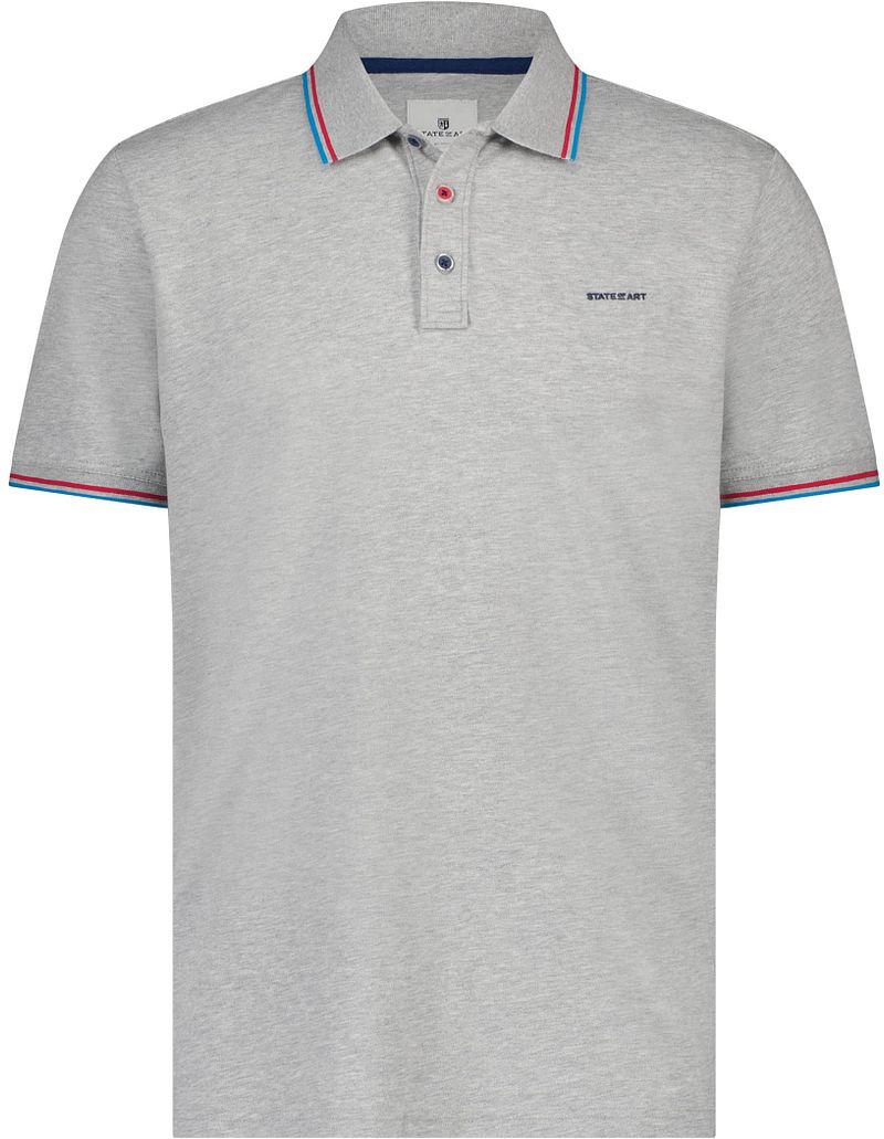 State Of Art Pique Poloshirt Grau - Größe M günstig online kaufen