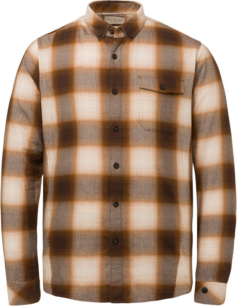 Cast Iron Chemise Carreaux Marron taille M