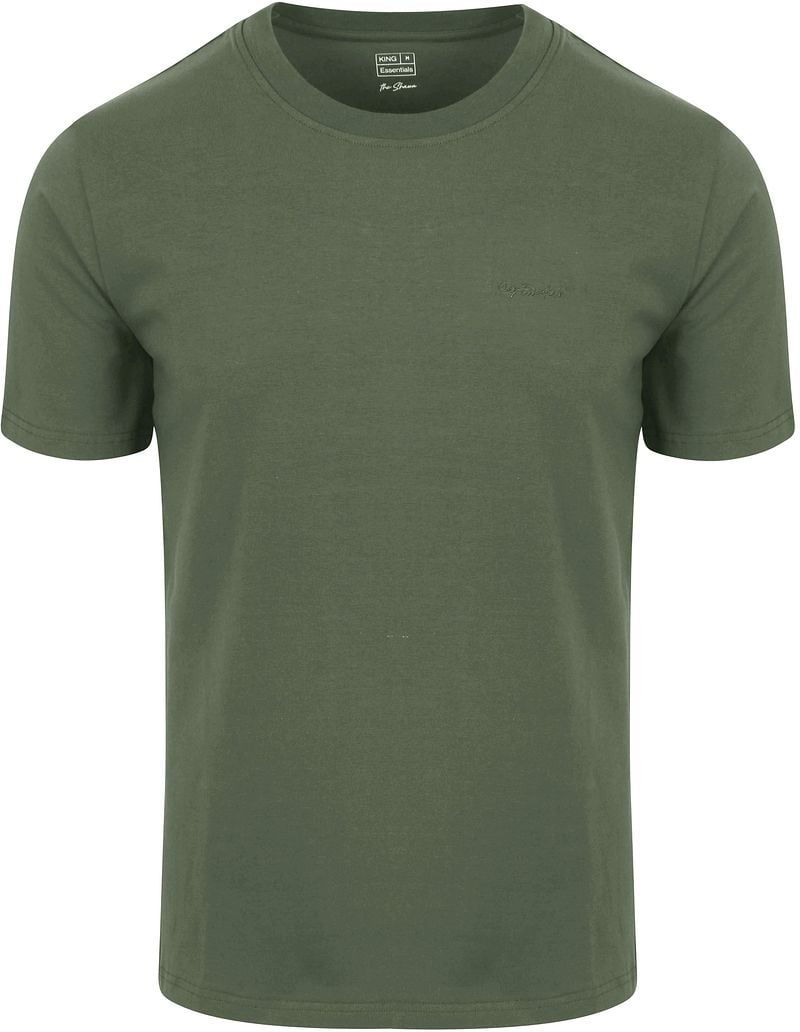 KING Essentials The Shawn T-Shirt Olijfgroen