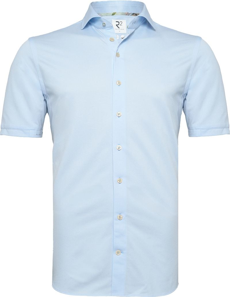 R2 Japanese Knitted Hemd Shortsleeve Hellblau - Größe S günstig online kaufen