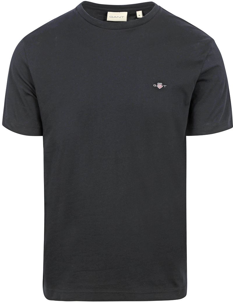 Gant T-shirt Shield Logo Schwarz - Größe 3XL günstig online kaufen