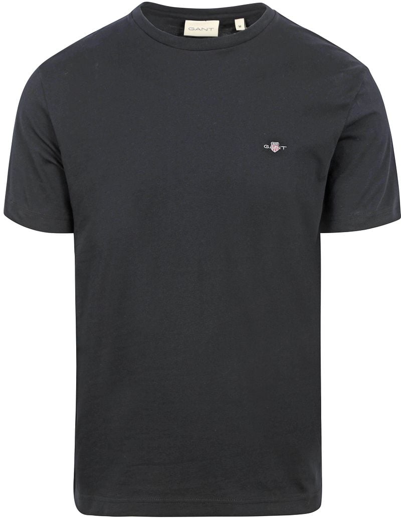 Gant T-shirt Shield Logo Zwart