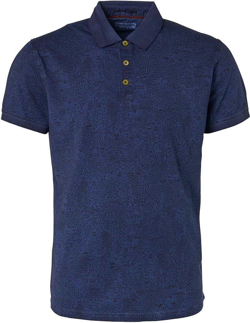 No Excess Poloshirt Print Navy - Größe L günstig online kaufen