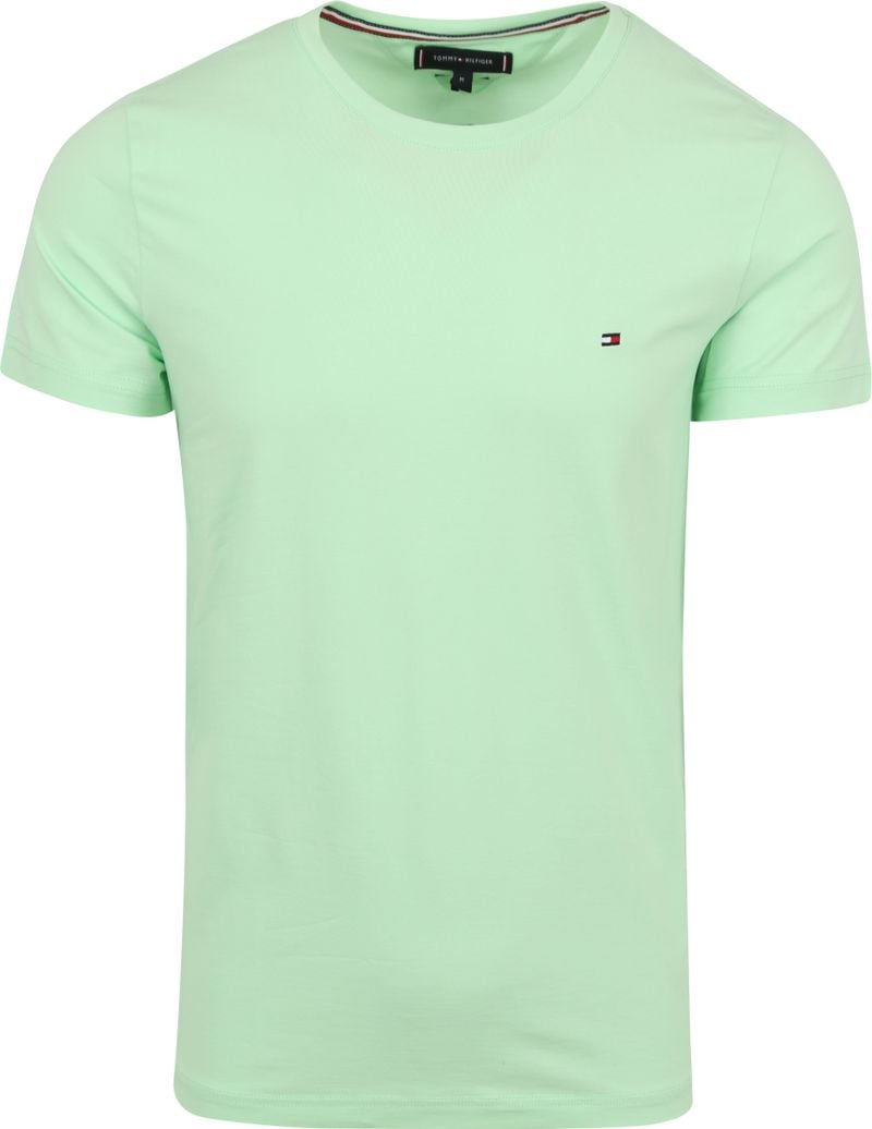 TOMMY HILFIGER Heren Polo's & T-shirts Stretch Slim Fit Tee Mint