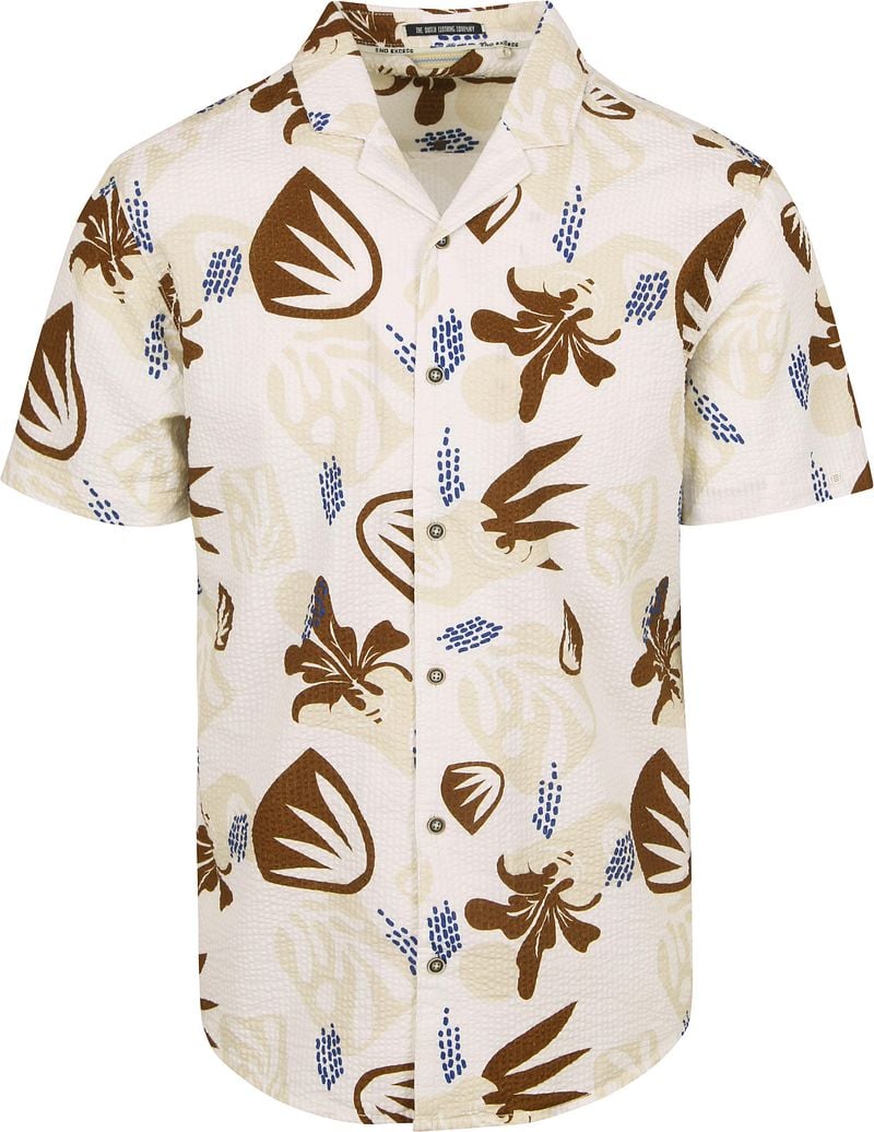 No Excess Short Sleeve Hemd Seersucker Beige - Größe L günstig online kaufen
