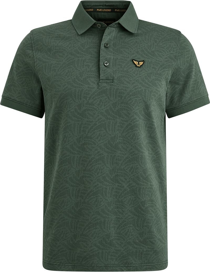 PME LEGEND Heren Polo's & T-shirts Short Sleeve Polo Jacquard Jersey Groen