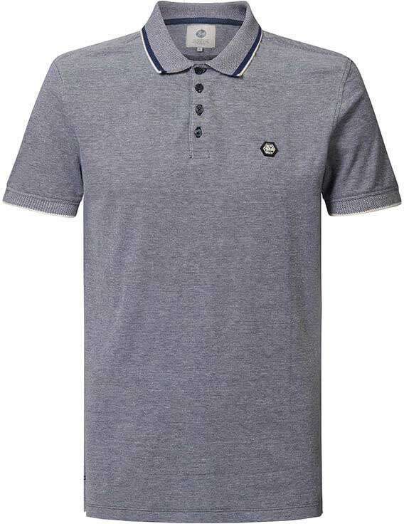 Petrol Polo Logo Mélange bleu foncé Gris Bleu taille M
