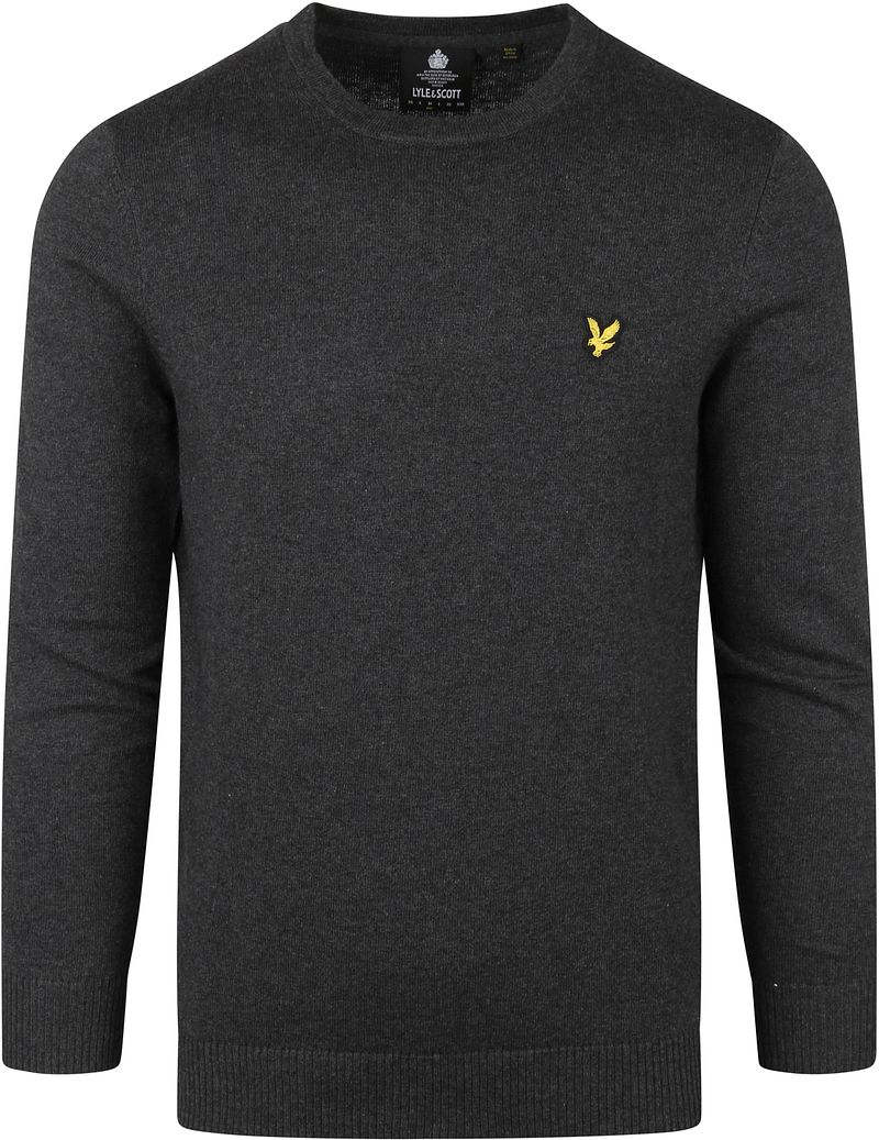 Lyle & Scott Pull Laine Mix Foncé Anthracite Gris taille S