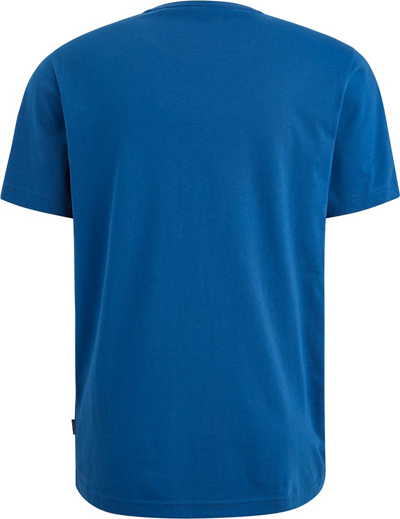 PME Legend Single Jersey T-Shirt Print Blauw