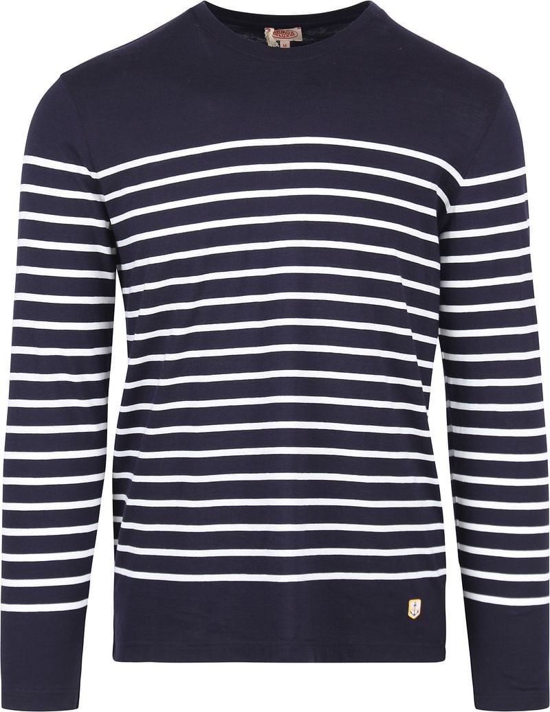 Armor-lux Port-Louis T-Shirt Strepen Donkerblauw