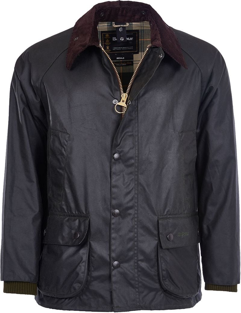 Barbour Bedale Wachsjacke Dunkelgrün - Größe 44 günstig online kaufen