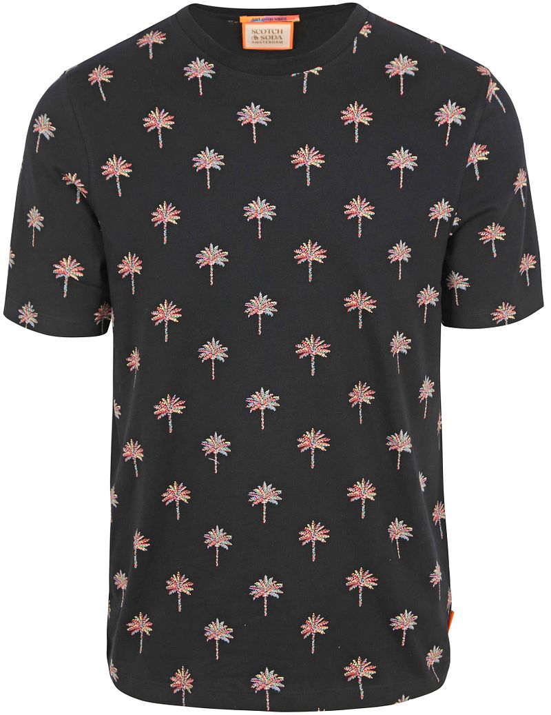 Scotch and Soda Scotch & Soda T-Shirt Print Zwart Mini AOP