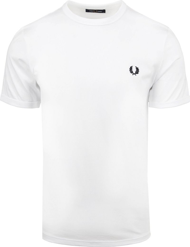 Fred Perry Ringer T-Shirt Weiß - Größe XXL günstig online kaufen